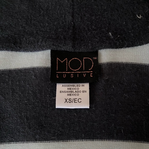 MODlusive Blue-gray and Light-blue Striped Cardigan Size XS - Picture 2 of 5